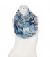 Damen Loop Schal - Batik, schmal, blau