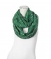 Damen Loop Schal, metallic, grün