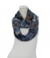 Damen Loop Schal, schmal, blau