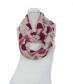 Damen Loop Schal, schmal, rot