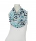 Damen Loop Schal, schmal, blau