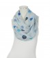 Damen Loop Schal, schmal, blau