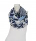 Damen Loop Schal, schmal, blau