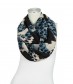 Damen Loop Schal, schmal, blau