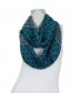 Damen Loop Schal, schmal, blau