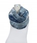 Damen Loop Schal, metallic, blau