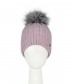 Mütze mit Teddy Innenfutter, flieder