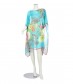 Kaftan - Blumen, blau