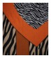 Damen Winterschal - Muster Mix, Zebra, orange