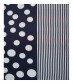 Damen Loop Schal - Streifen, Punkte, blau