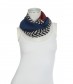 Damen Loop Schal, schmal, blau