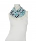 Damen Loop Schal, schmal, blau
