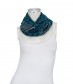 Damen Loop Schal, schmal, blau