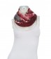 Damen Loop Schal, metallic, rot