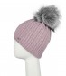 Mütze mit Teddy Innenfutter, flieder