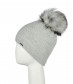 Mütze mit Teddy Innenfutter, grau