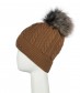 Mütze mit Teddy Innenfutter, braun