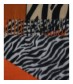 Damen Winterschal - Muster Mix, Zebra, orange