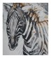 Damen Loop Schal - Zebra, grau