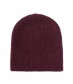 Damen Basic Strick Mütze, weinrot