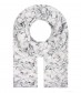 Damen Schal floral, Pailletten, schwarz