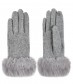 Damen Handschuhe, grau