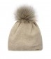 Mütze mit Teddy Innenfutter, beige