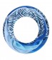 Damen Loop Schal, schmal, blau