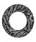 Damen Loop Schal, metallic, schwarz