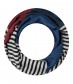 Damen Loop Schal, schmal, blau
