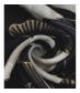 Damen Loop Schal, schmal, schwarz