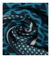 Damen Loop Schal, schmal, blau